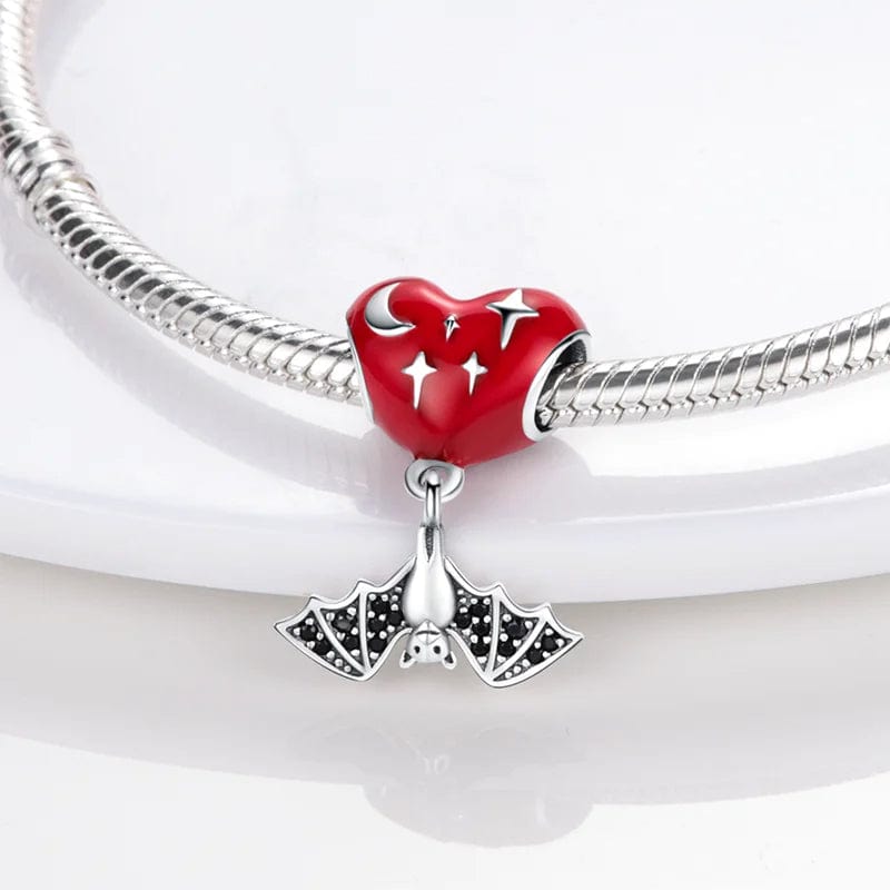 Liora Atelier Red Heart & Bat Dangle Charm