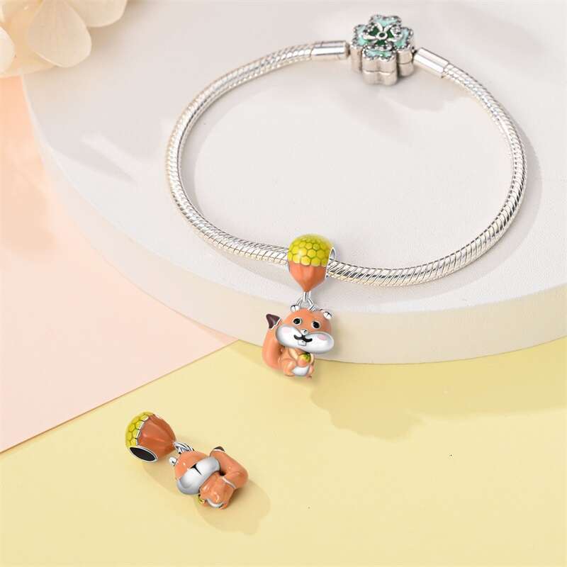 Liora Atelier Red Squirrel Dangle Charm