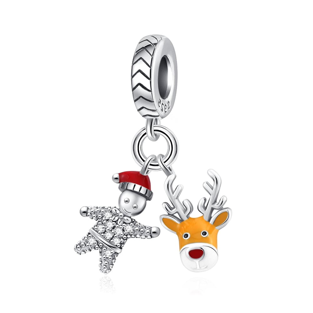 Liora Atelier Reindeer & Santa's Helper Double Dangle Charm