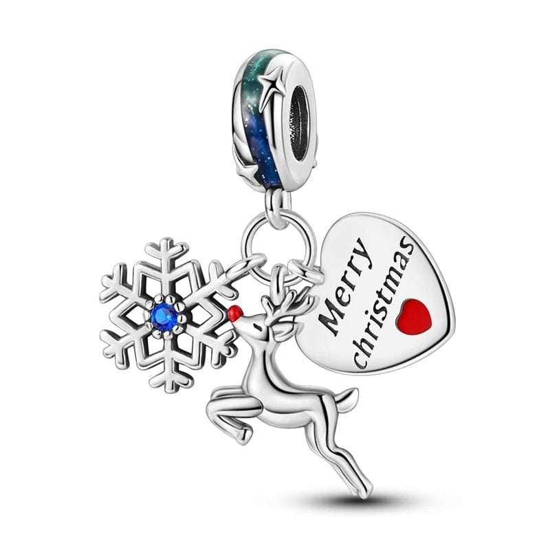 Liora Atelier Reindeer & Snowflake Merry Christmas Charm