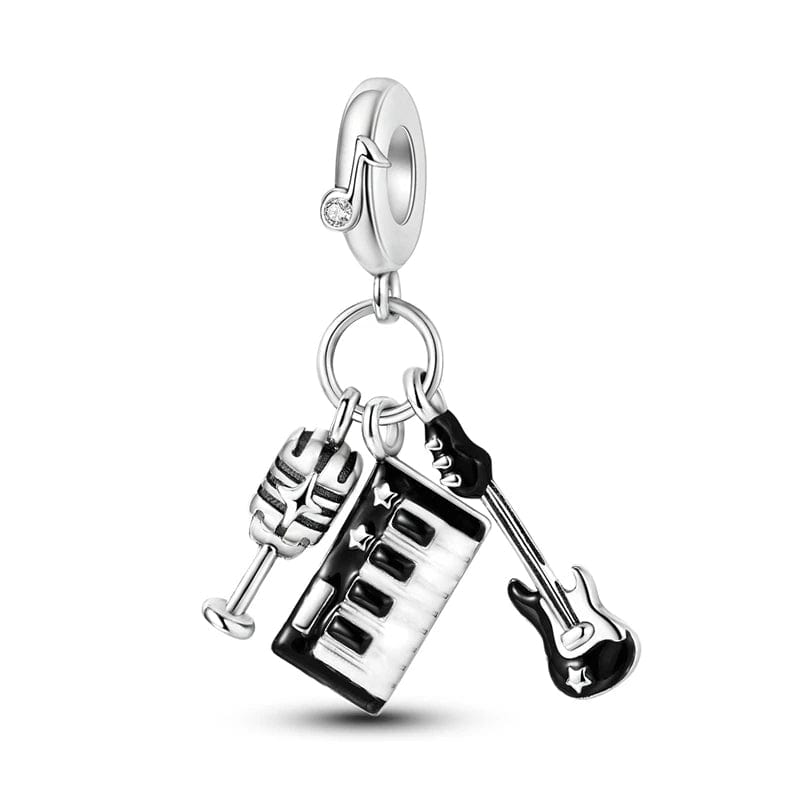 Liora Atelier Rock & Roll Charm Set Mic, Guitar, and Piano