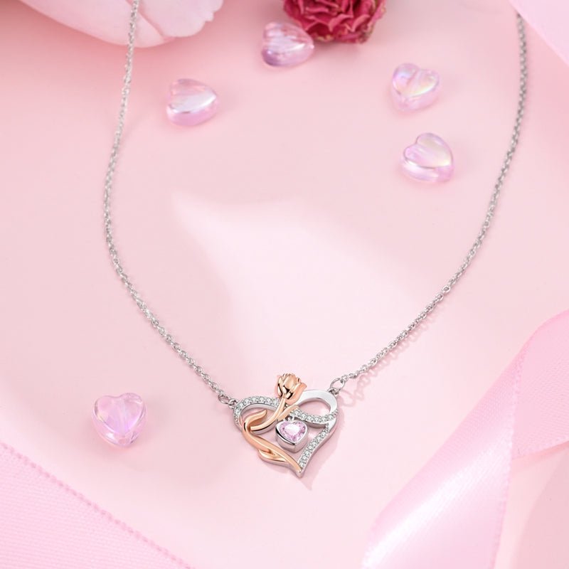 Liora Atelier Rose & Heart Infinity Necklace