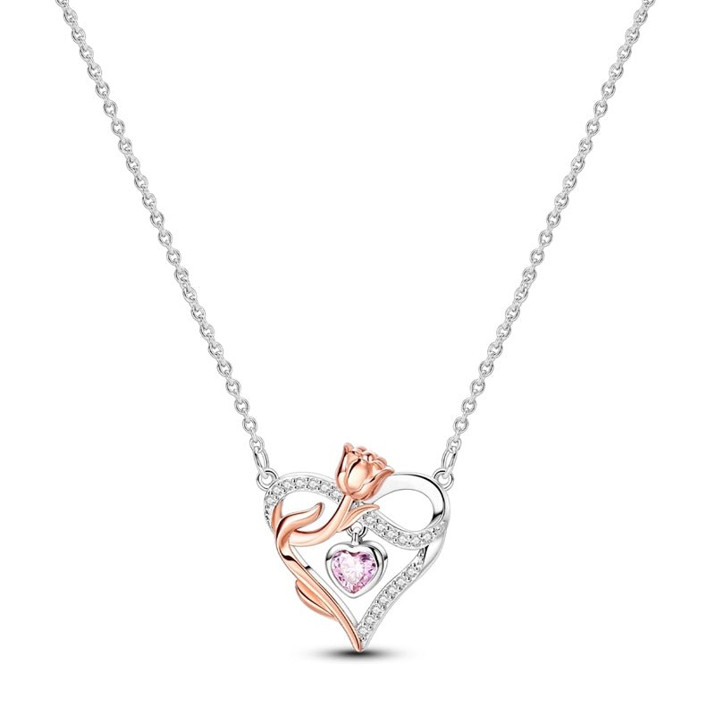 Liora Atelier Rose & Heart Infinity Necklace