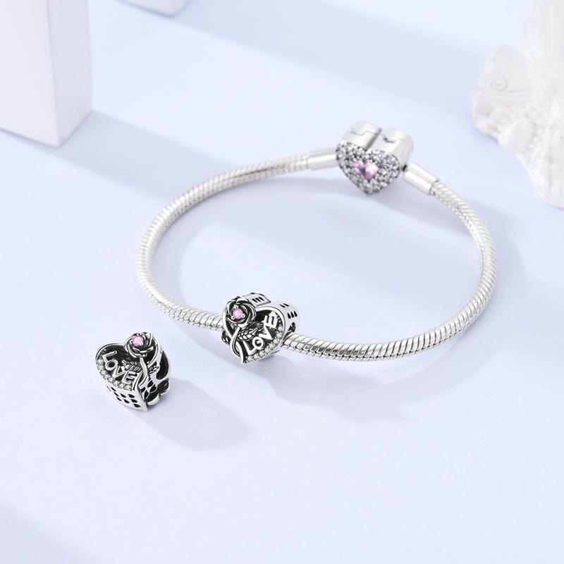 Liora Atelier Beaded Open Heart Charm