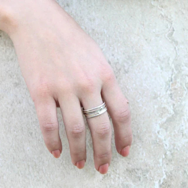 Shine - Vintage Goldschicht Silberring