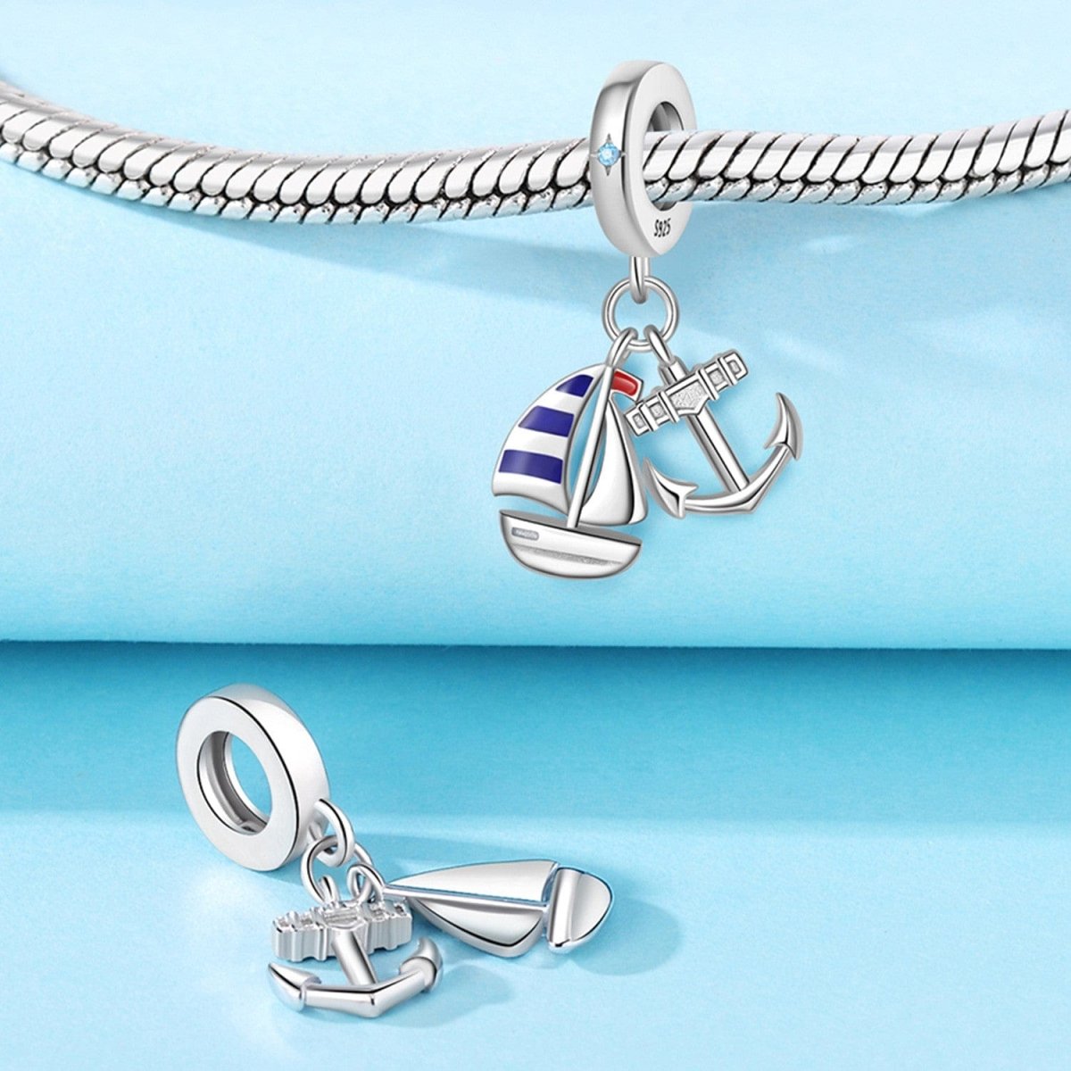 Liora Atelier Sailboat & Anchor Dangle Charm