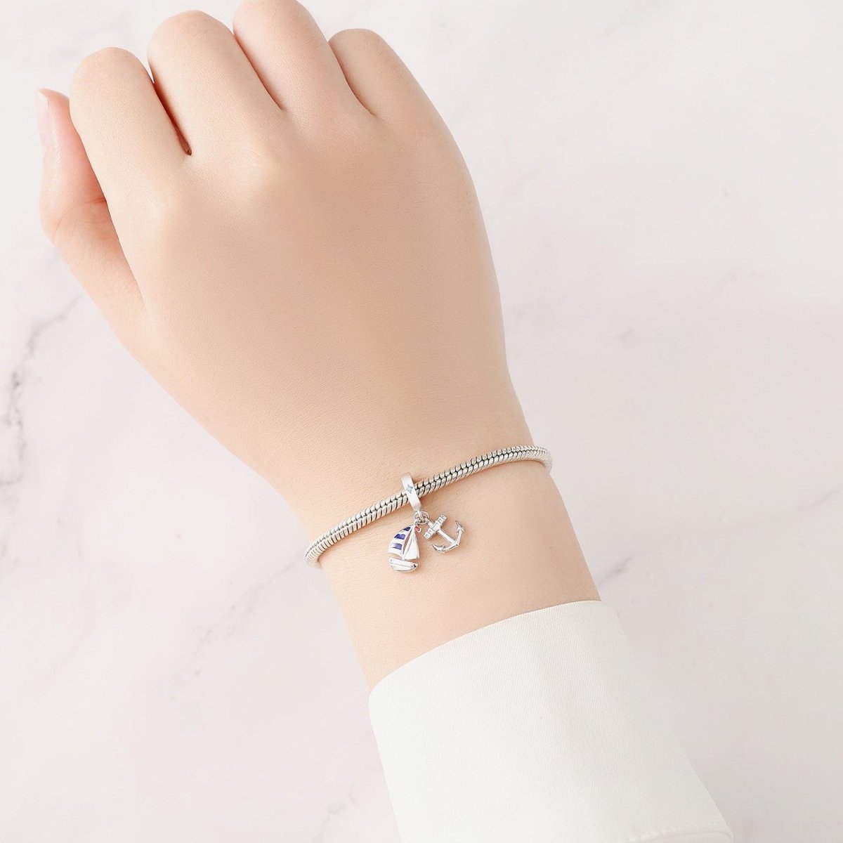 Liora Atelier Sailboat & Anchor Dangle Charm