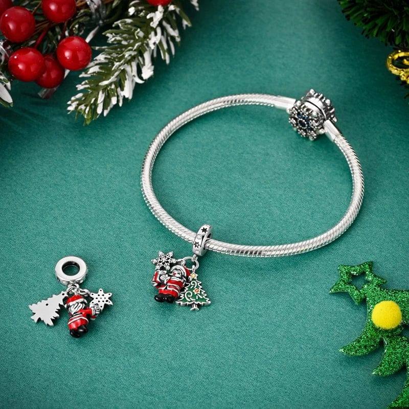 Liora Atelier Santa, Christmas Tree & Snowflake Holiday Charm