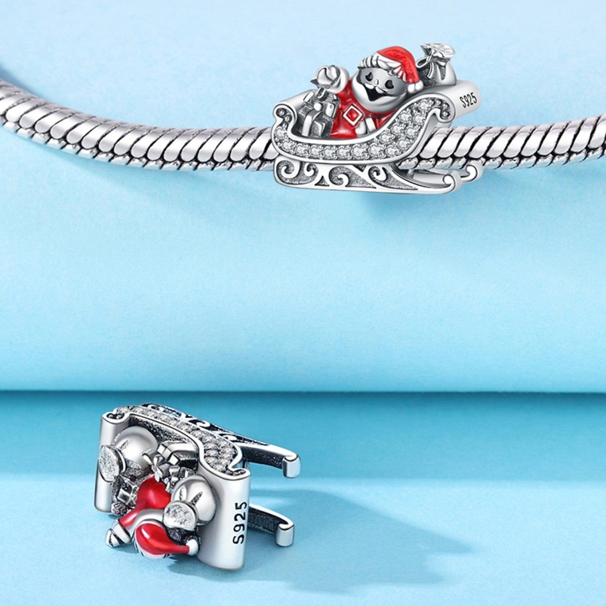 Liora Atelier Santa’s Christmas Sparkling Sleigh Charm