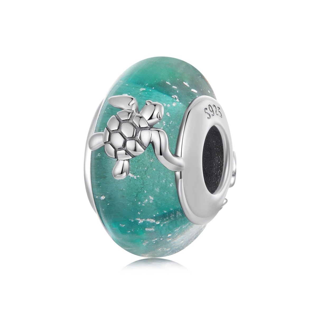 Liora Atelier Sea Turtle with Ocean Wave Murano Charm