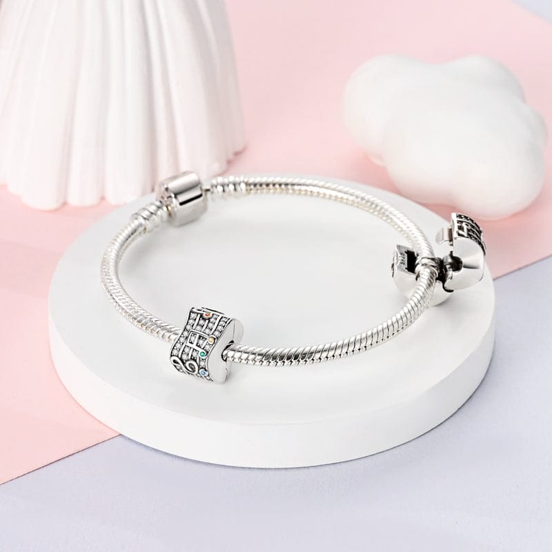 Liora Atelier Shimmering Music Staff & Notes Charm