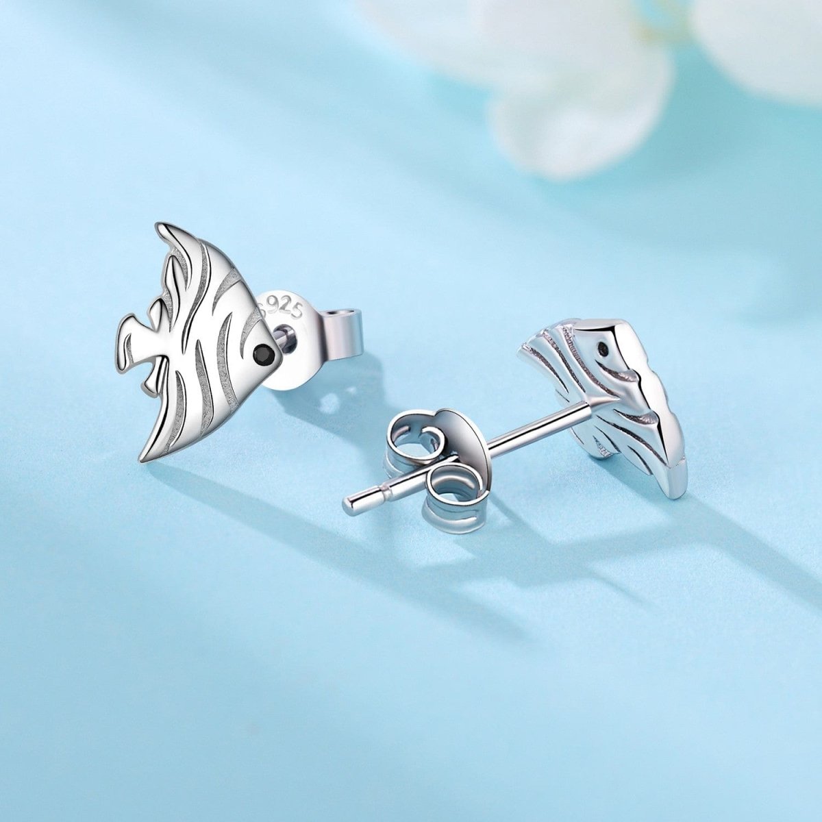 Liora Atelier Silver Angelfish Stud Earrings