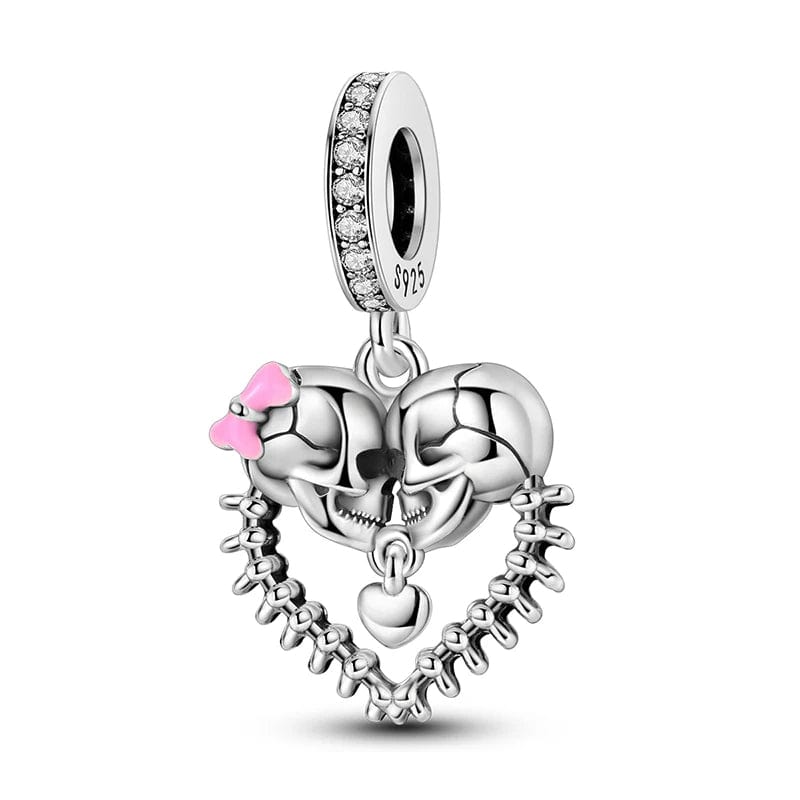 Liora Atelier Skeletons Love Heart Dangle Charm