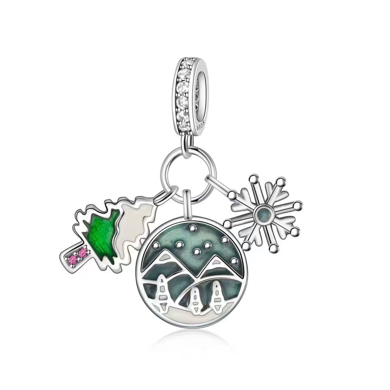 Liora Atelier Snowy Mountains, Tree & Snowflake Charm