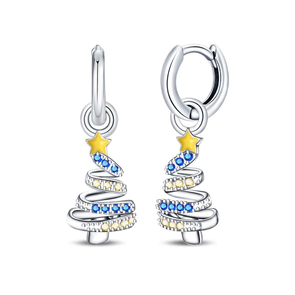 Liora Atelier Sparkling Christmas Tree Spiral Earrings