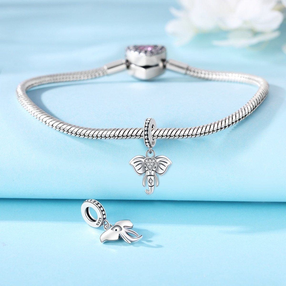 Liora Atelier Sparkling Elephant Dangle Charm