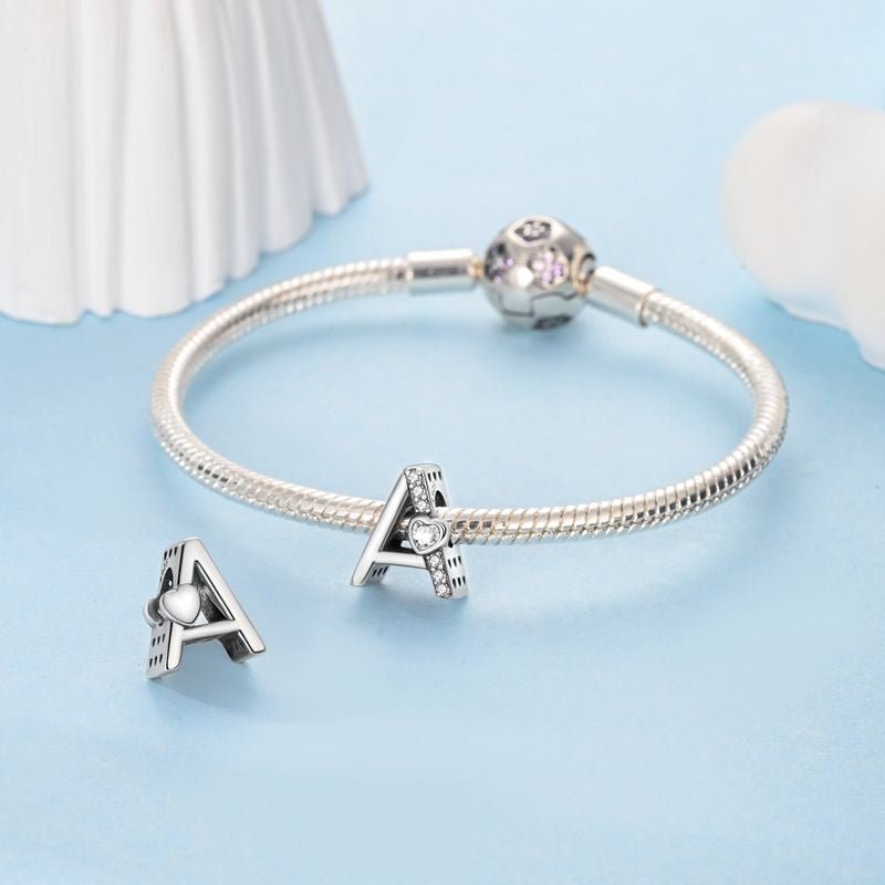 Liora Atelier Sparkling Heart Letter A~Z Alphabet Charm