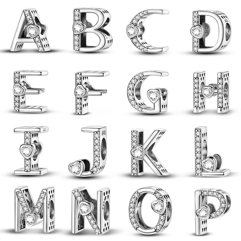 Liora Atelier Sparkling Heart Letter A~Z Alphabet Charm