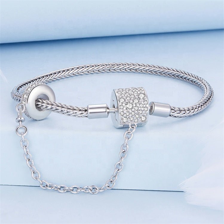 Liora Atelier Sparkling Pavé Clasp Charm Bracelet