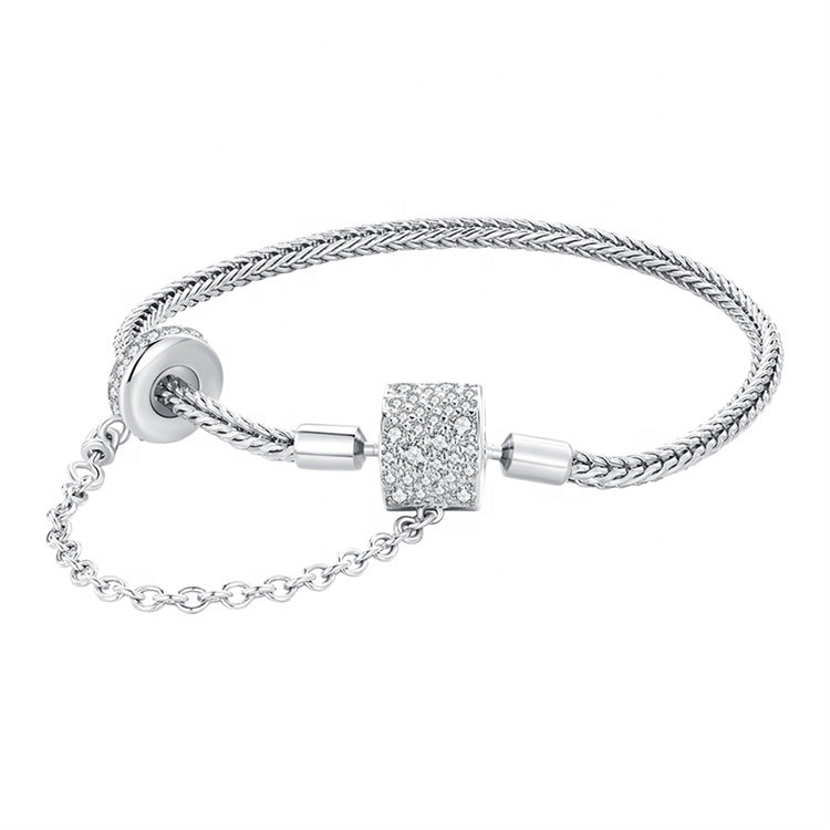 Liora Atelier Sparkling Pavé Clasp Charm Bracelet