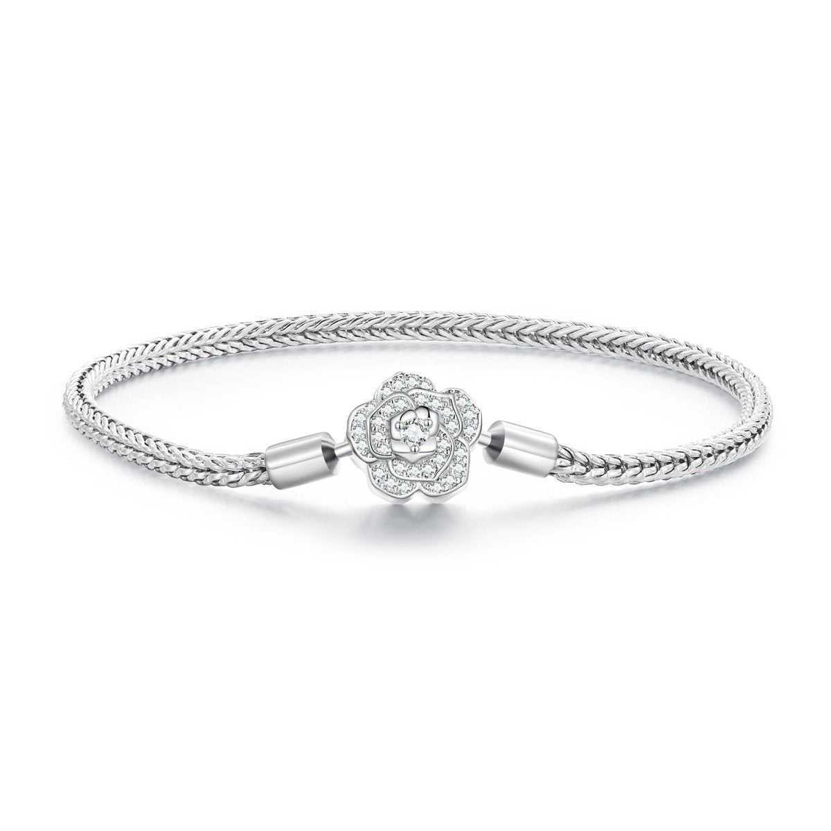 Liora Atelier Sparkling Rose Blossom Charm Bracelet