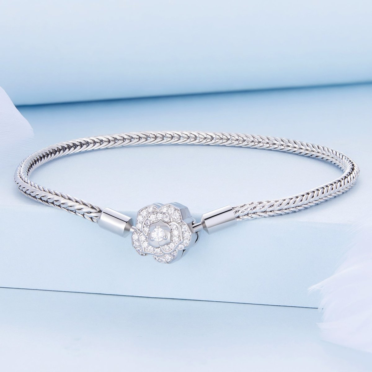 Liora Atelier Sparkling Rose Blossom Charm Bracelet