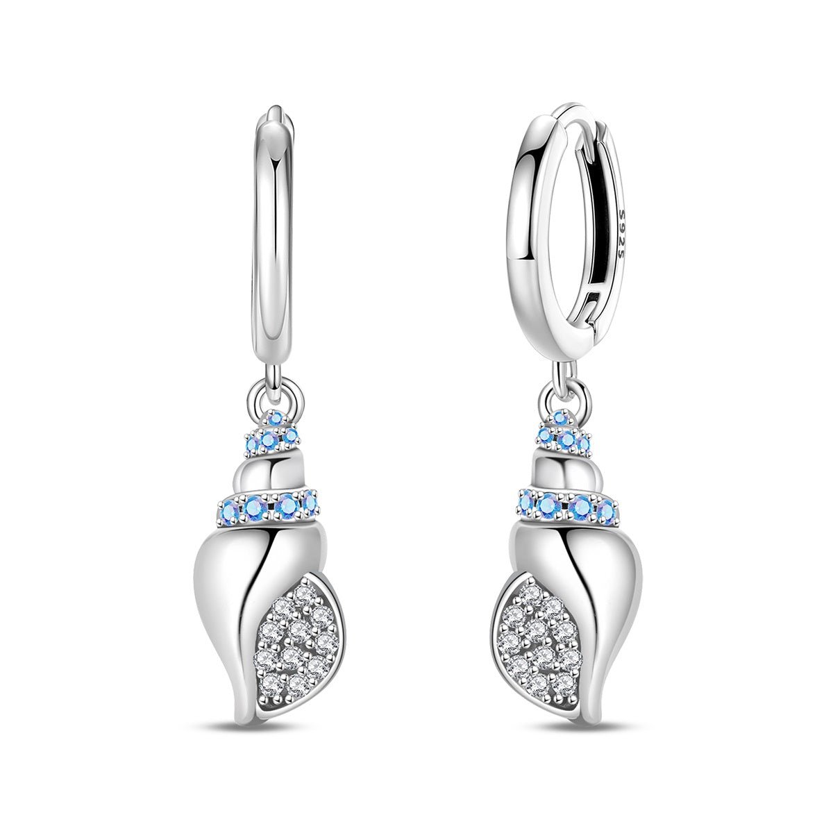 Liora Atelier Sparkling Seashell Hoop Earrings