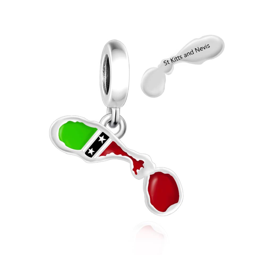Liora Atelier St. Kitts and Nevis Map Dangle Charm