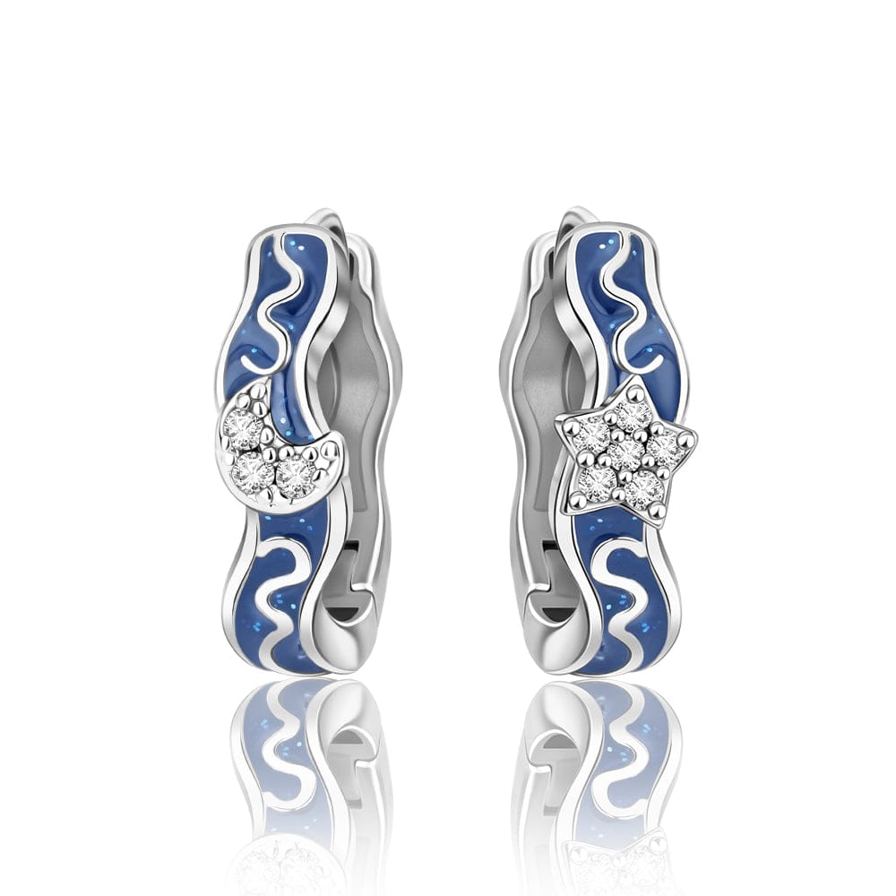 Liora Atelier Star & Moon Huggie Earrings with Enamel