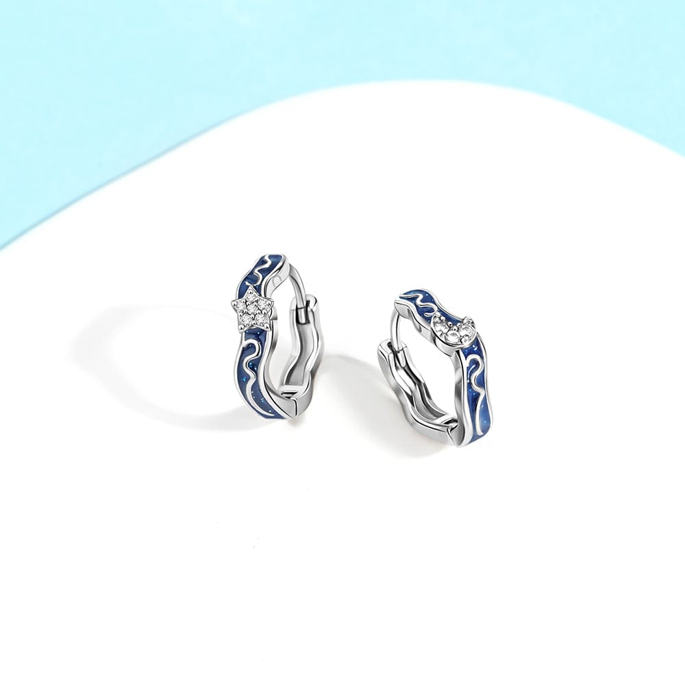 Liora Atelier Star & Moon Huggie Earrings with Enamel