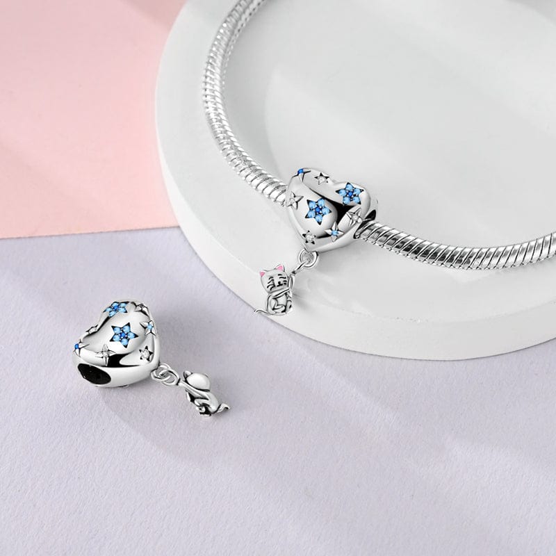 Liora Atelier Starry Heart & Playful Cat Charm