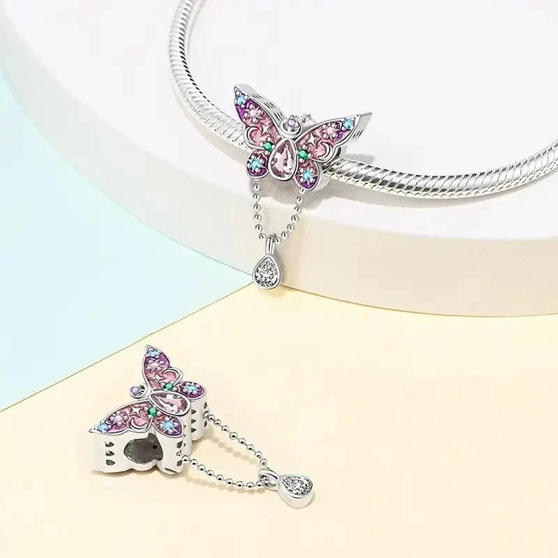 Liora Atelier Starry Pink Butterfly Charm