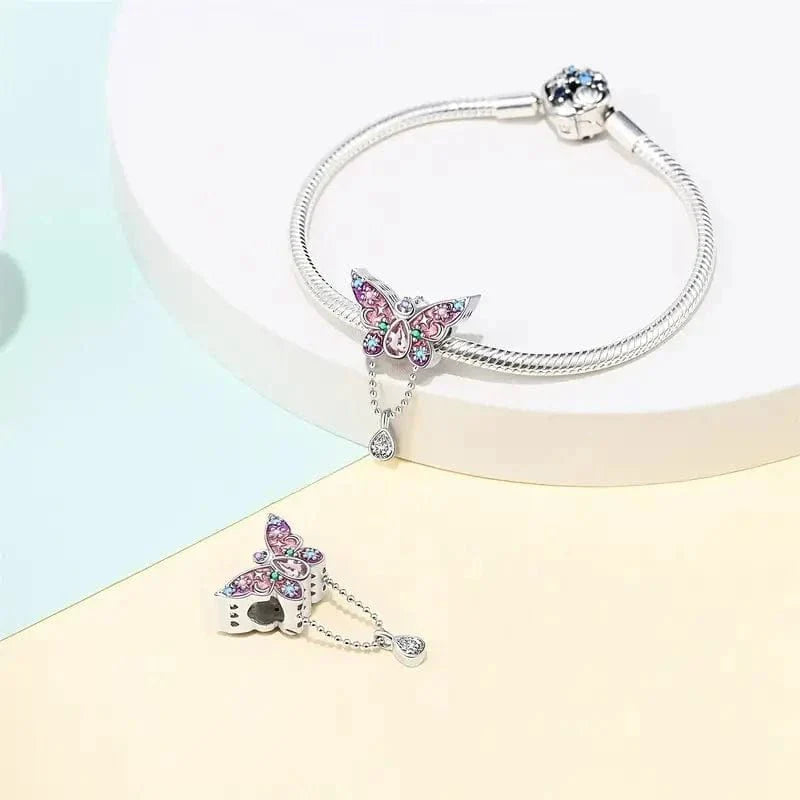 Liora Atelier Starry Pink Butterfly Charm