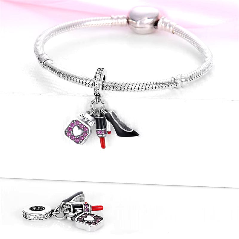 Liora Atelier Stiletto, Dress & Lipstick Dangle Charm