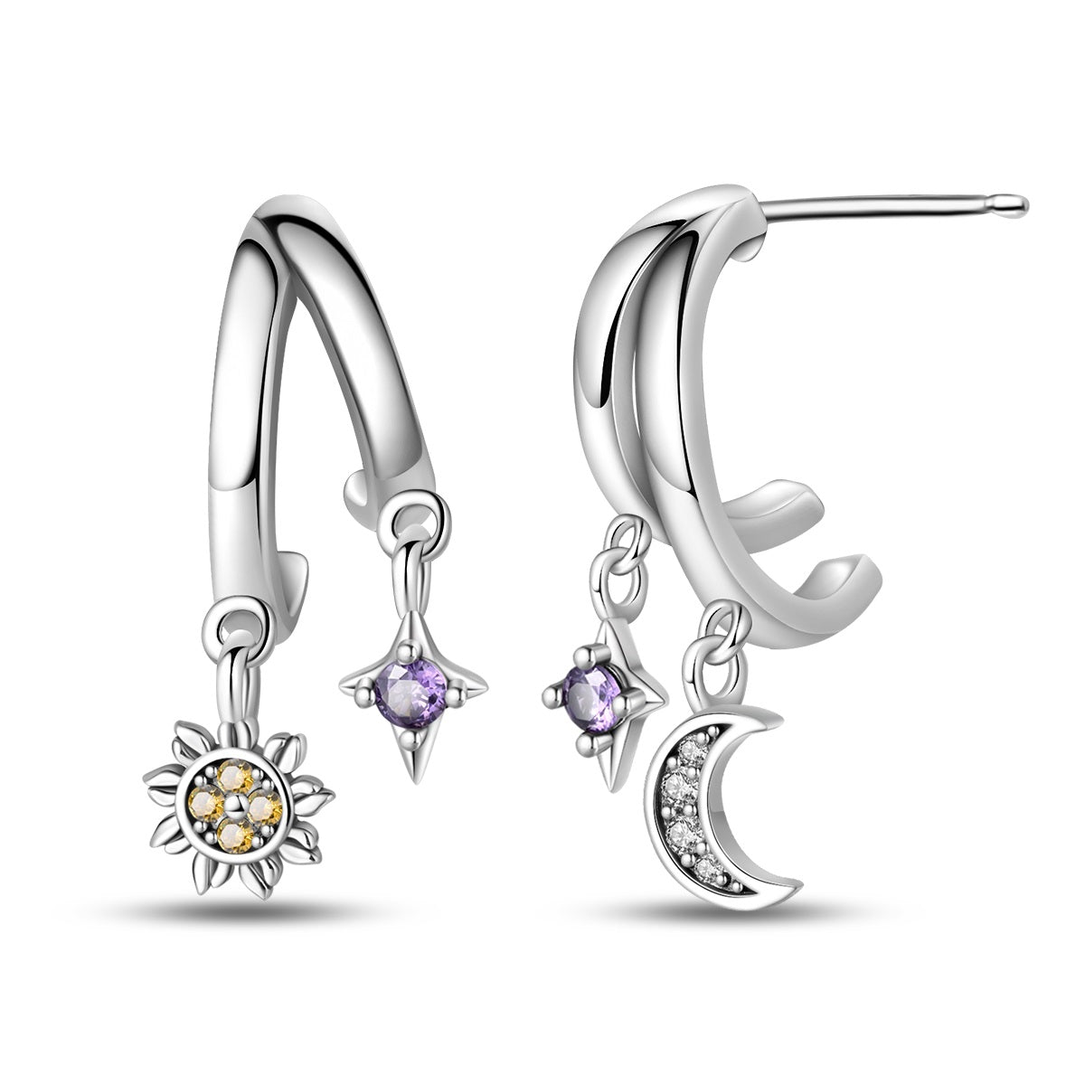 Liora Atelier Sun & Moon Hoop Earrings