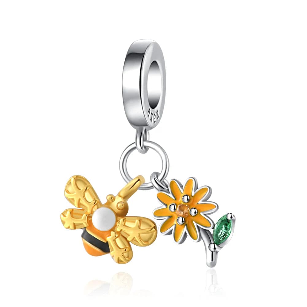 Liora Atelier Sunflower and Bee Dangle Charm