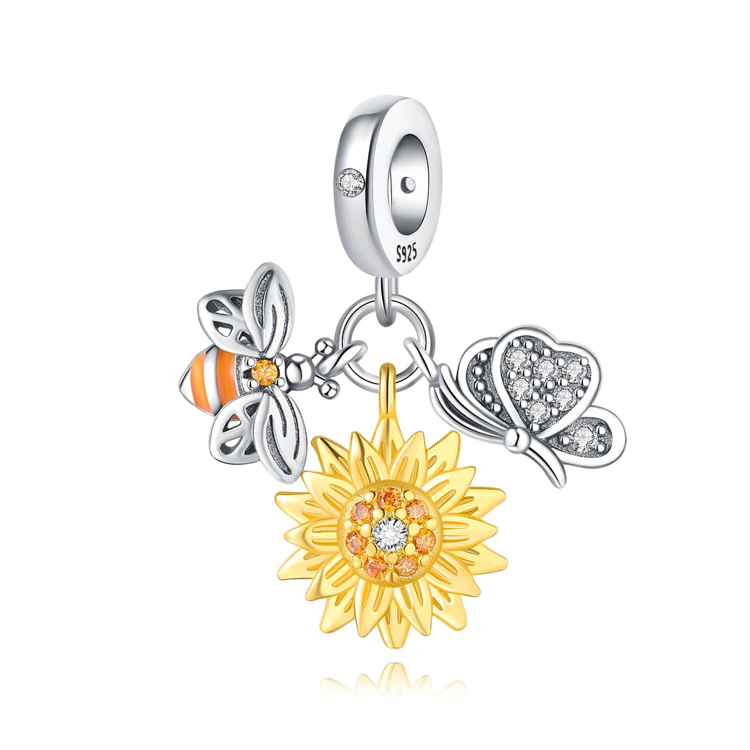Liora Atelier Sunflower, Bee & Butterfly Charm