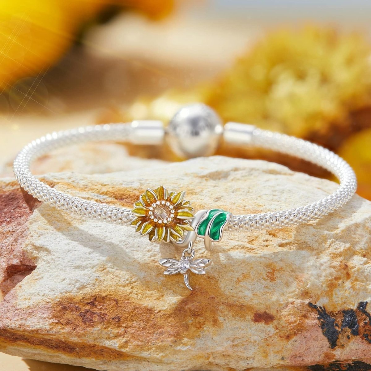 Liora Atelier Sunflower & Dragonfly Garden Charm