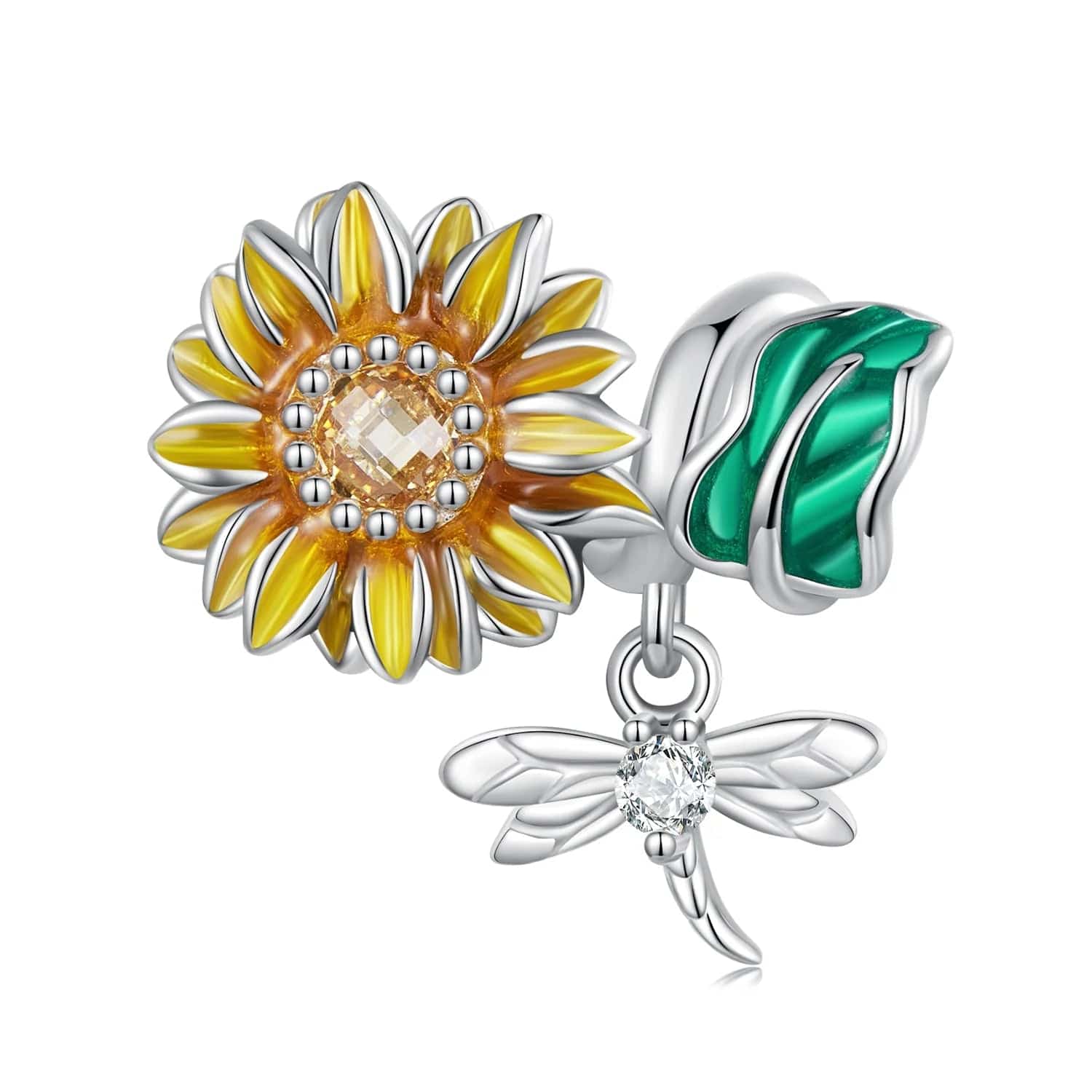 Liora Atelier Sunflower & Dragonfly Garden Charm