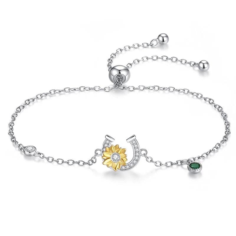 Liora Atelier Sunflower & Horseshoe Charm Bracelet
