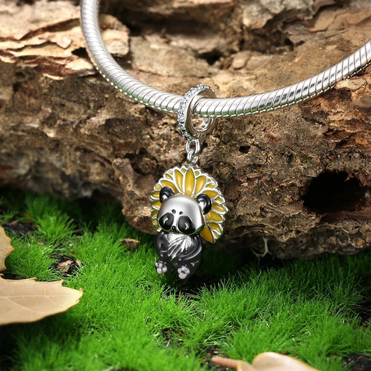 Liora Atelier Sunflower Panda Dangle Charm