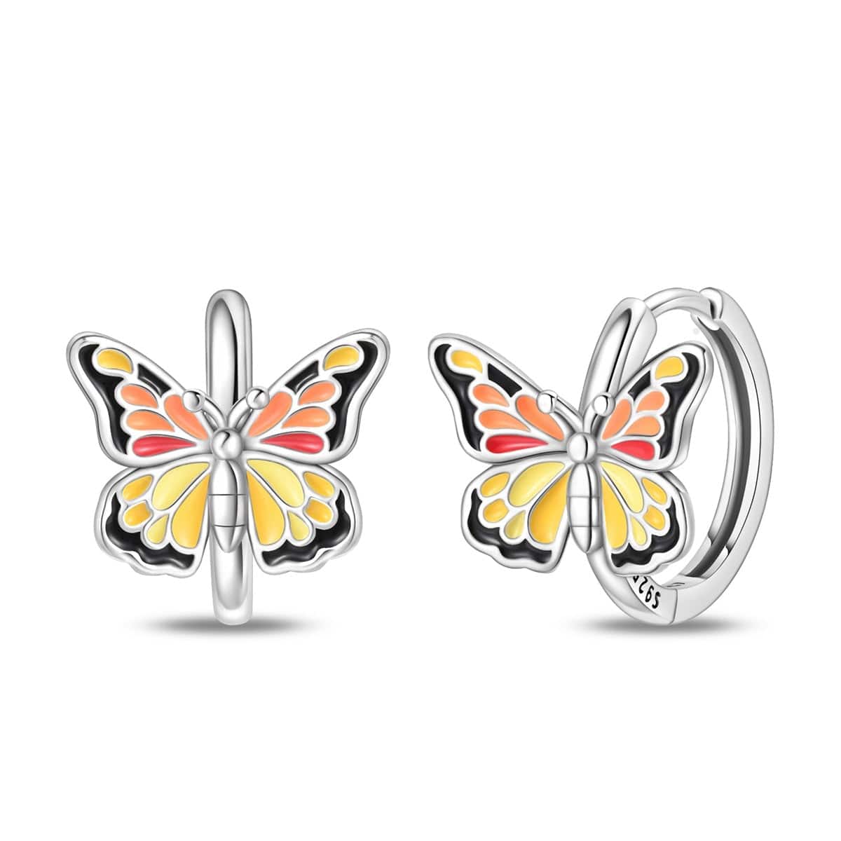 Liora Atelier Sunset Glow Butterfly Hoop Earrings