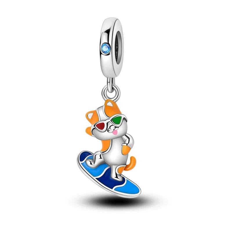 Liora Atelier Surfer Cat Summer Dangle Charm