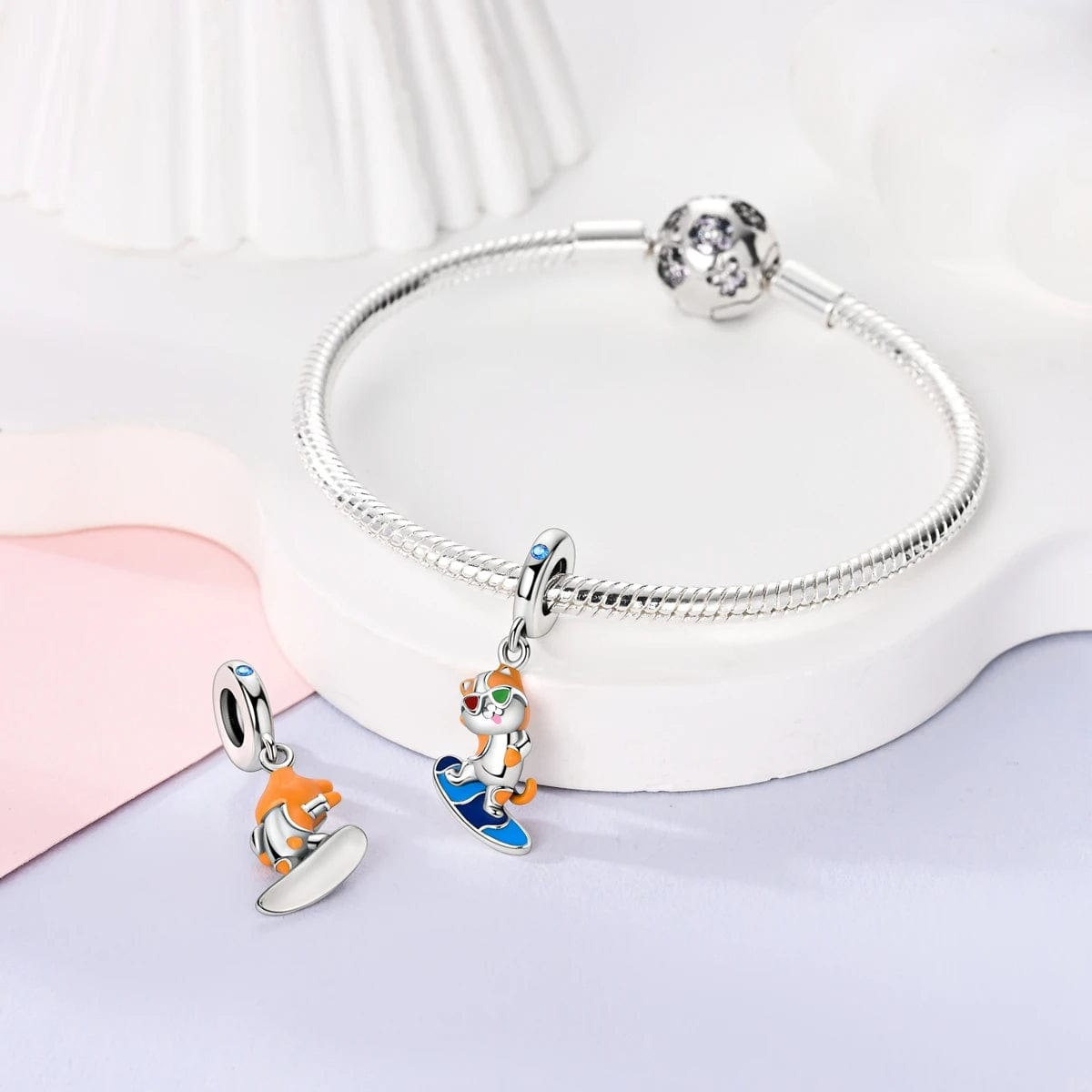 Liora Atelier Surfer Cat Summer Dangle Charm
