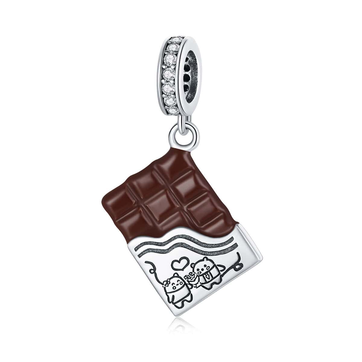 Liora Atelier Sweet Love Chocolate Bar with Bear Dangle Charm
