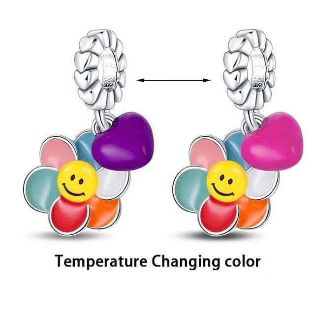 Liora Atelier Temperature Changing Colorful Flower Dangle Charm