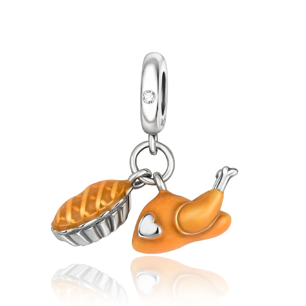 Liora Atelier Thanksgiving Feast – Roasted Turkey and Pie Dangle Charm
