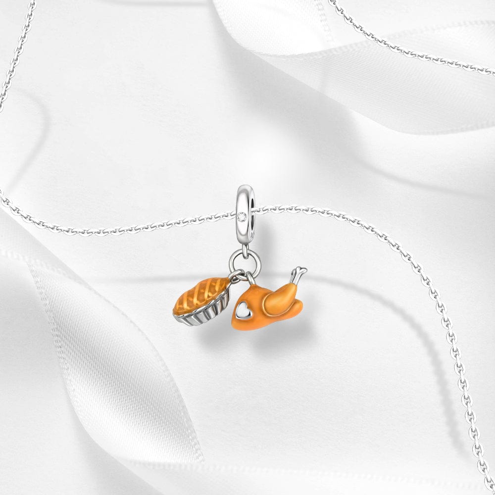 Liora Atelier Thanksgiving Feast – Roasted Turkey and Pie Dangle Charm