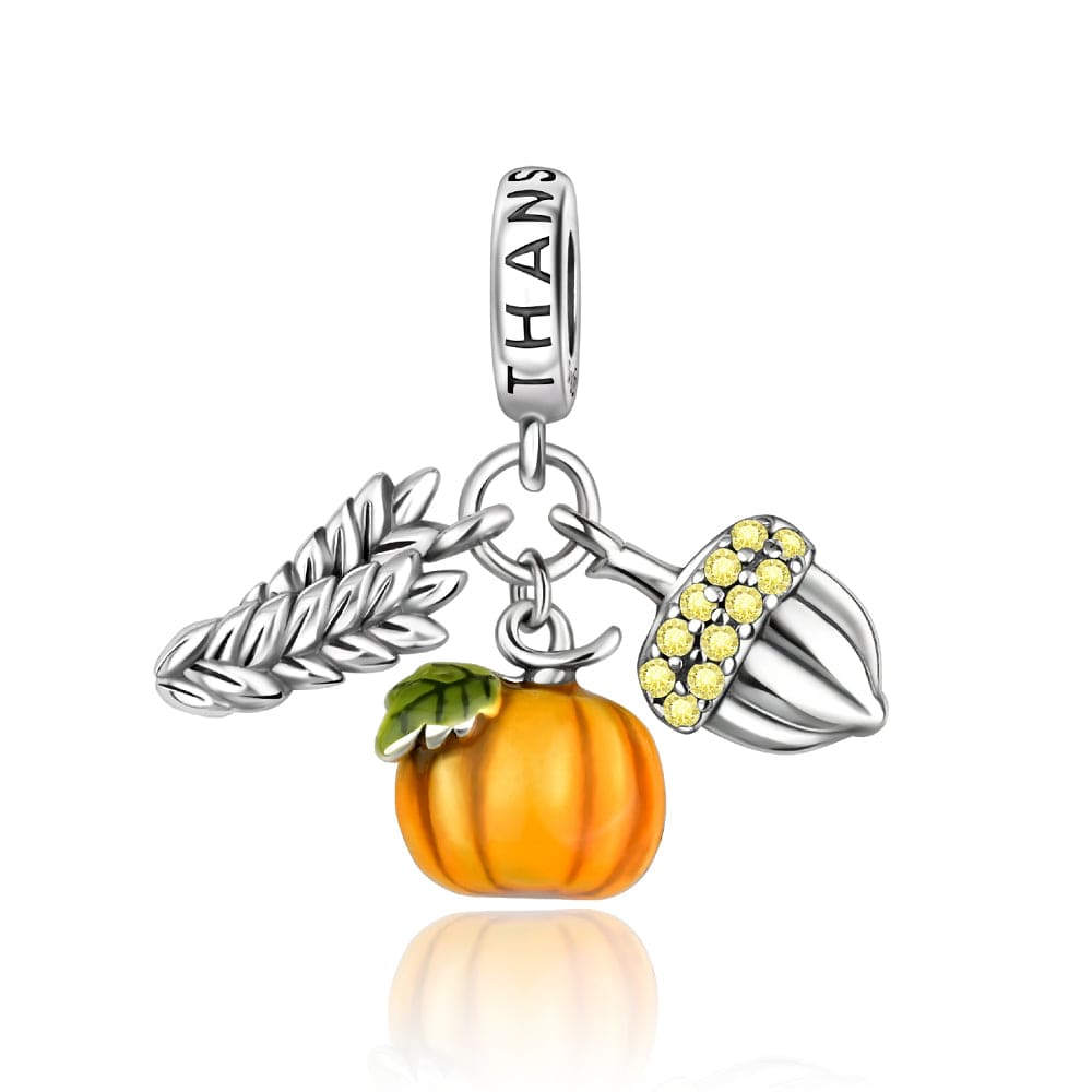 Liora Atelier Thanksgiving Pumpkin and Acorn Charm