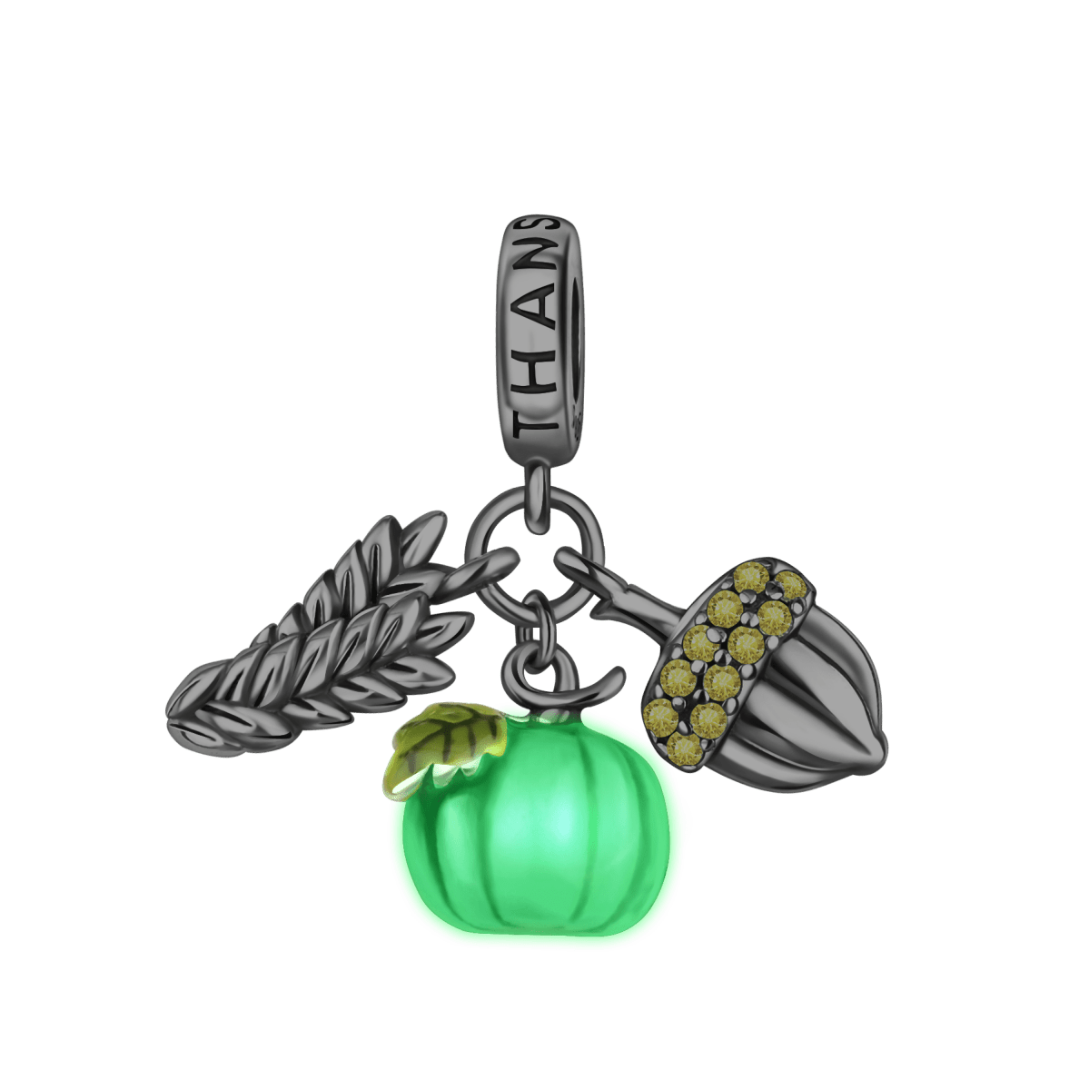 Liora Atelier Thanksgiving Pumpkin and Acorn Charm